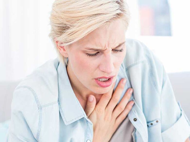 Dýchanie s hrudnou osteochondrózou spôsobuje bolesť a pocit zovretia